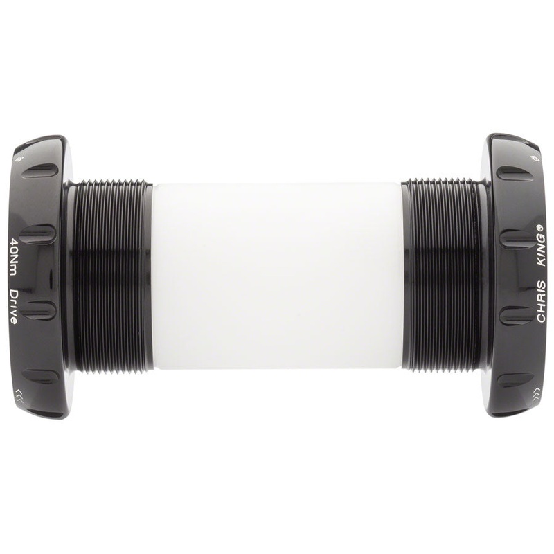 Chris King ThreadFit 30 Bottom Bracket with Fit Kit 3 – English, For 30mm Spindles, Black