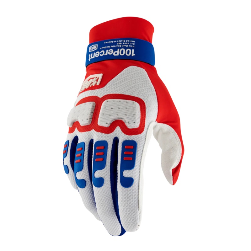 100% Langdale Glove – Red-White-Blue Red – White – Blue Small
