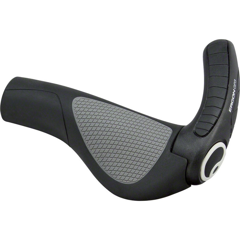 Ergon GP3 Grips – Black/Gray Lock-On Small