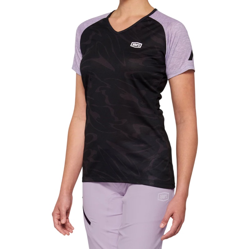 100% Airmatic Short Sleeve MTB Jersey – Womens – Black-Lavender Black – Lavender Small