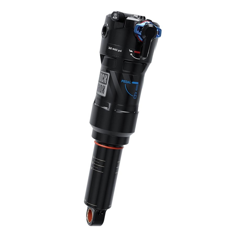 RockShox Deluxe Ultimate RCT Rear Shock – 205 x 62.5mm LinearAir 2 Tokens Reb/Low Comp 380lb L/O Force Trunnion / Std C1