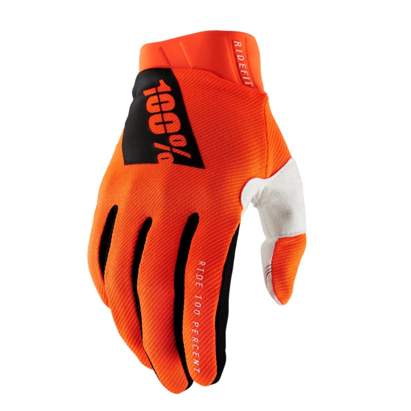 100% Ridefit Glove – Fluo Orange Fluo Orange Small