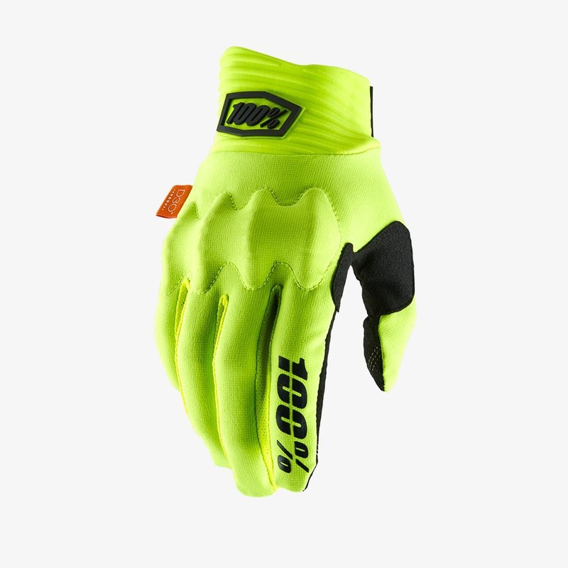 100% Cognito D30 Race Gloves – Fluo Yellow/Black X Large