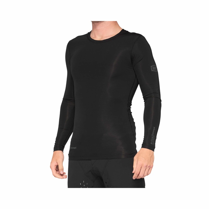 100% R-Core Concept Long Sleeve MTB Jersey – Black Black Small
