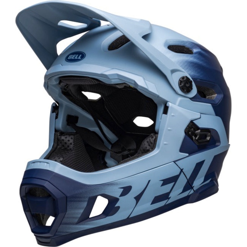 Bell Super DH Spherical Full Face Helmet – Matt Light Blue-Navy Matt Light Blue – Navy Small