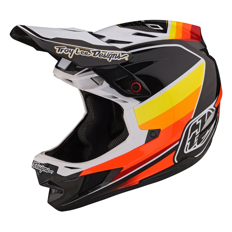Troy Lee Designs D4 Carbon Full Face Helmet with MIPS – Reverb – Black-White – 2023 Black – White X-Small