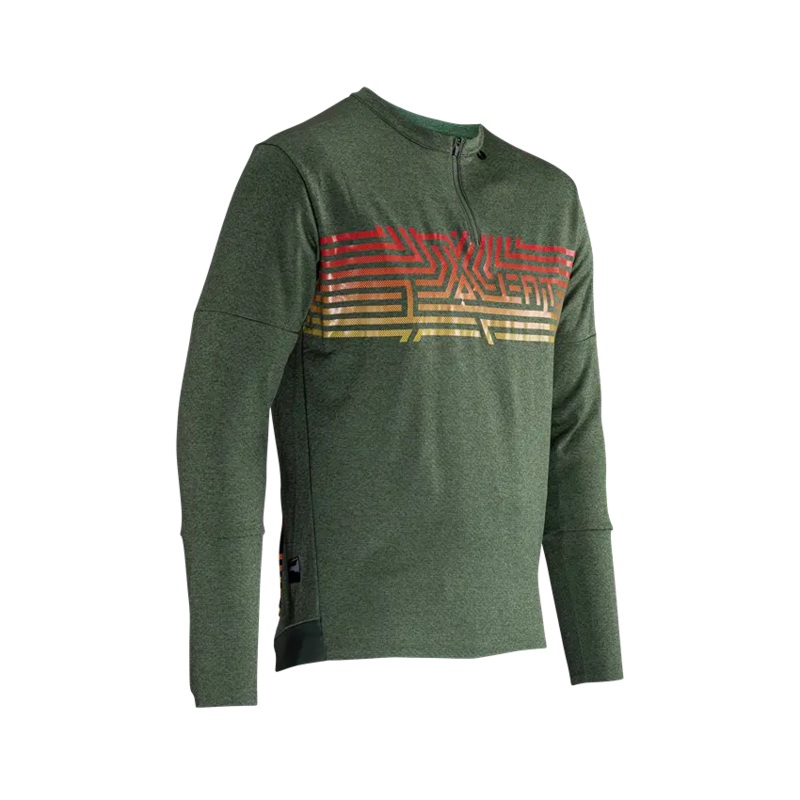 Leatt Trail 4.0 Long Sleeve MTB Jersey – Spinach – 2024 Spinach X-Small
