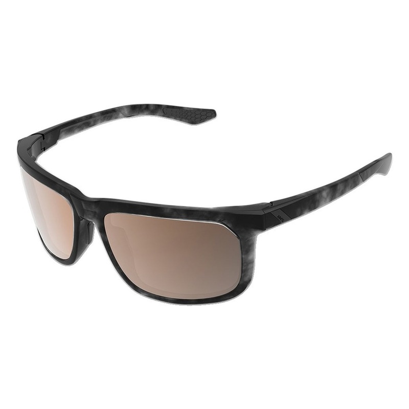 100% Hakan – Matt Black Havana Casual Sunglasses – Bronze Lens Black