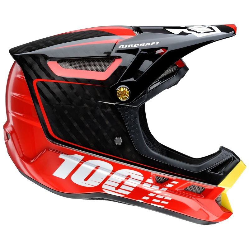 100% Aircraft DH Full Face Helmet – Bi-Turbo Red Bi-Turbo Red Medium