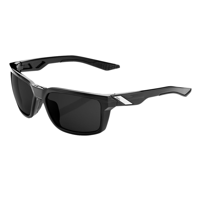 100% Daze – Polished Black Casual Sunglasses – Gray PEAKPOLAR Lens Black