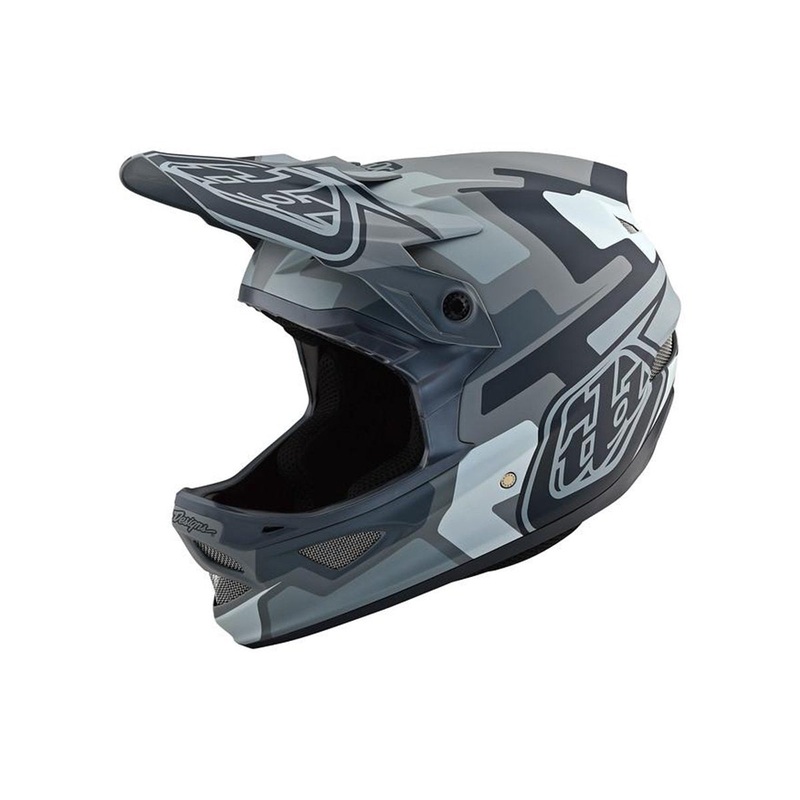 Troy Lee Designs D3 Fiberlite Full Face Helmet – Speedcode – Gray Gray Medium