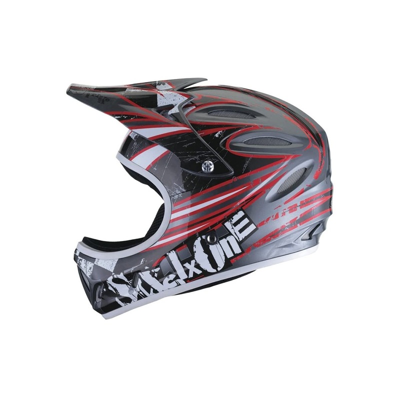 661 Strike Full Face Helmet – Gun Metal-Black-Red Gun Metal – Black – Red Small