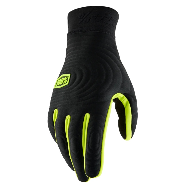 100% Brisker Xtreme Glove – Black-Fluo Yellow Black – Fluo Yellow Small