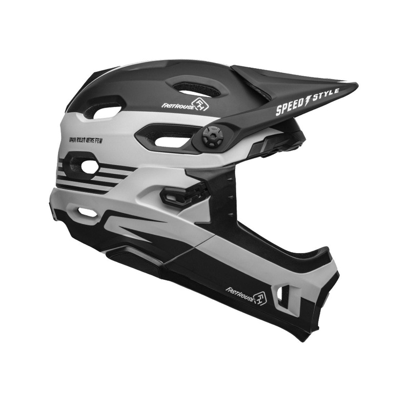 Bell Super DH MIPS Full Face Helmet – Matt Black-White-Fasthouse Stripes – 2019 Matt Black – White – Fasthouse Stripes Medium
