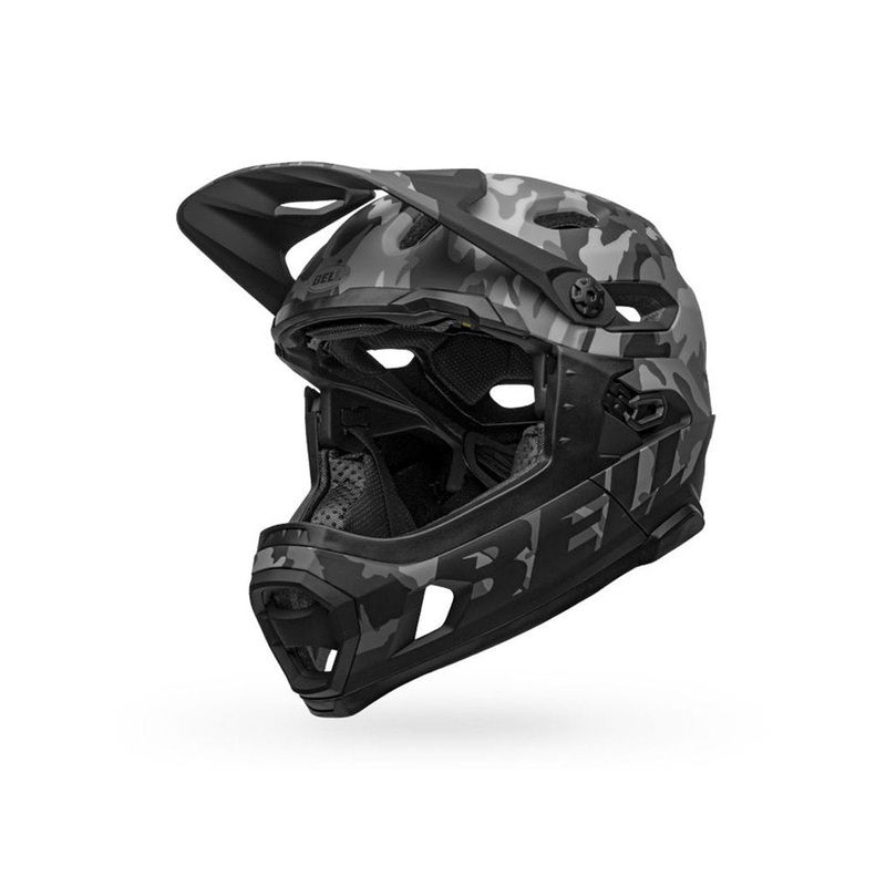 Bell Super DH Spherical Full Face Helmet – Matt Gloss Black-Camo Matt Gloss Black – Camo Small
