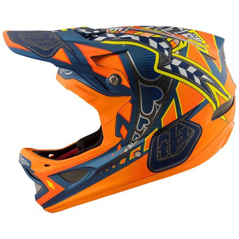 Troy Lee Designs D3 Composite Full Face Helmet – Longshot Orange Longshot Orange X-Small