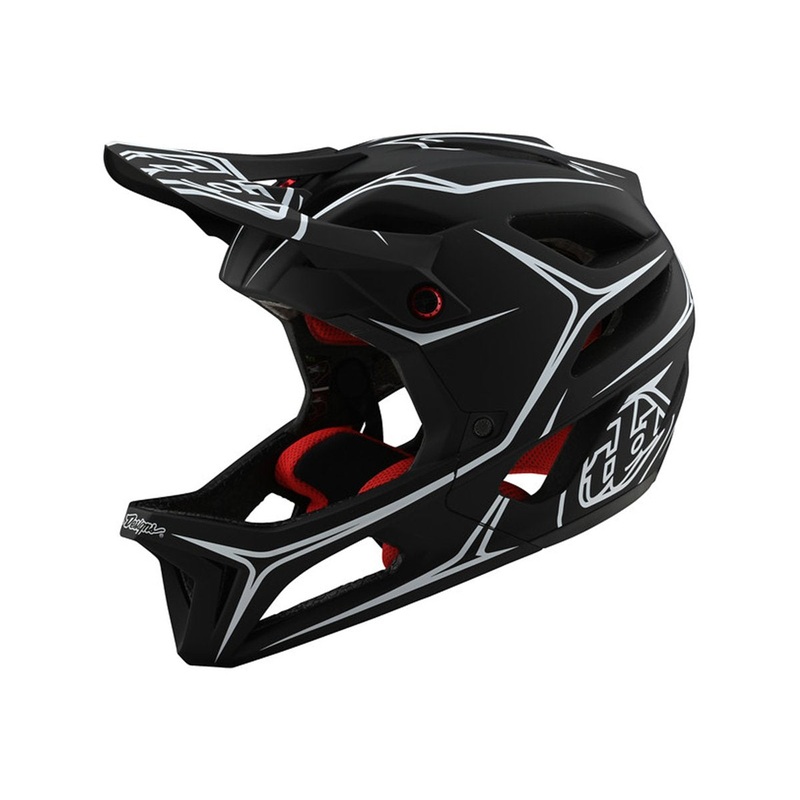 Troy Lee Designs Stage Full Face Helmet – Pinstripe – Black-White – 2020 Black – White X-Small/Small
