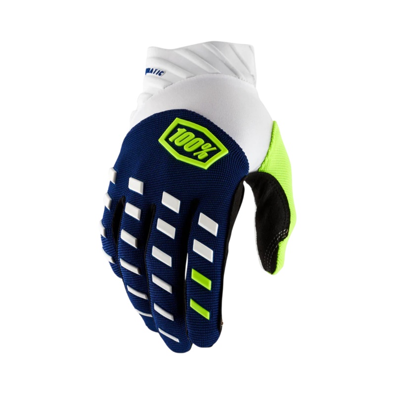 100% Airmatic Glove – Navy-White Navy – White Small
