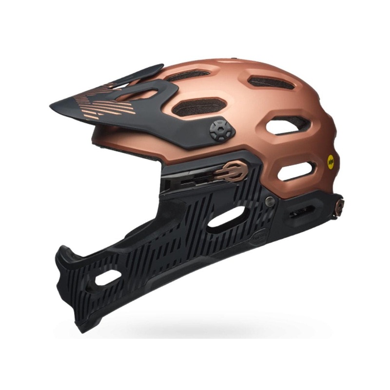 Bell Super 3R MIPS Full Face Helmet – Matt Copper-Black Matt Copper – Black Small