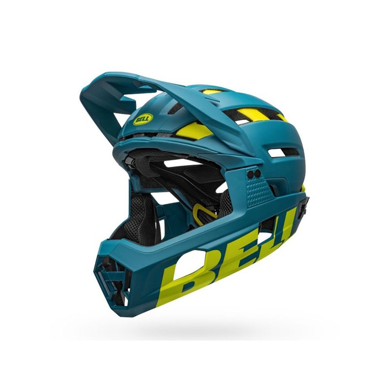 Bell Super Air R MIPS Full Face Helmet – Matt Gloss Blue-Hi Viz – 2020 Matt Gloss Blue – Hi Viz Small