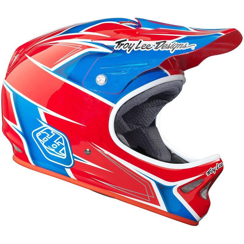 Troy Lee Designs D2 Turbo Full Face Helmet – Red-White-Blue Red – White – Blue Medium/Large