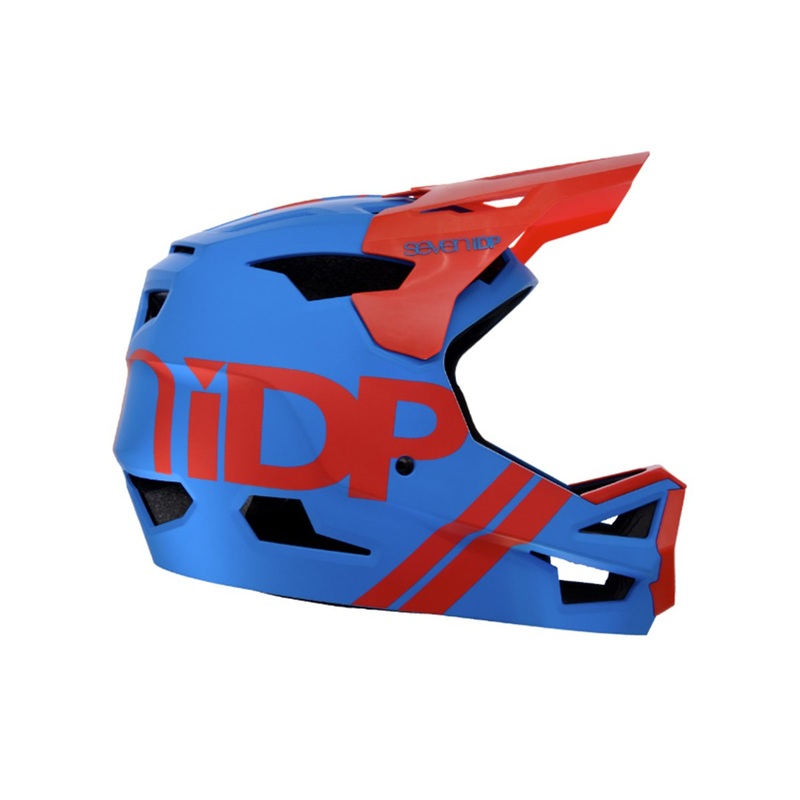 7 iDP Project.23 ABS Full Face Helmet – Matt Electric Blue – Gloss Thruster Red Matt Electric Blue – Gloss Thruster Red Small