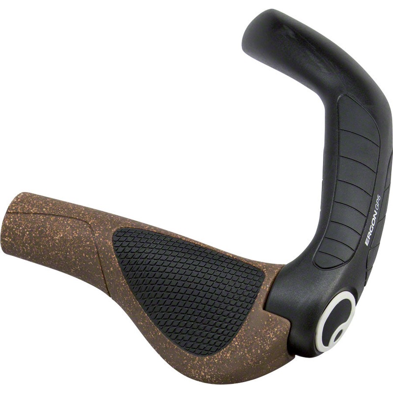 Ergon GP5 BioKork Grips – Lock-On Small Black/Tan