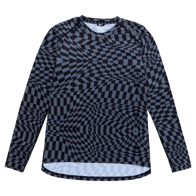 Troy Lee Designs Lilium Long Sleeve MTB Jersey – Womens – Twisted Checkers – Black-Gray Black – Gray X-Small